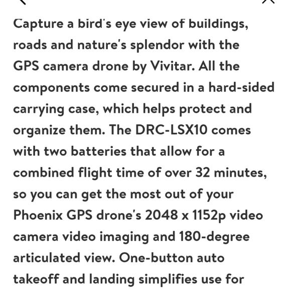 Vivitar - VTI GPS Phoenix Foldable Drone retail $499 - Picture 12 of 15